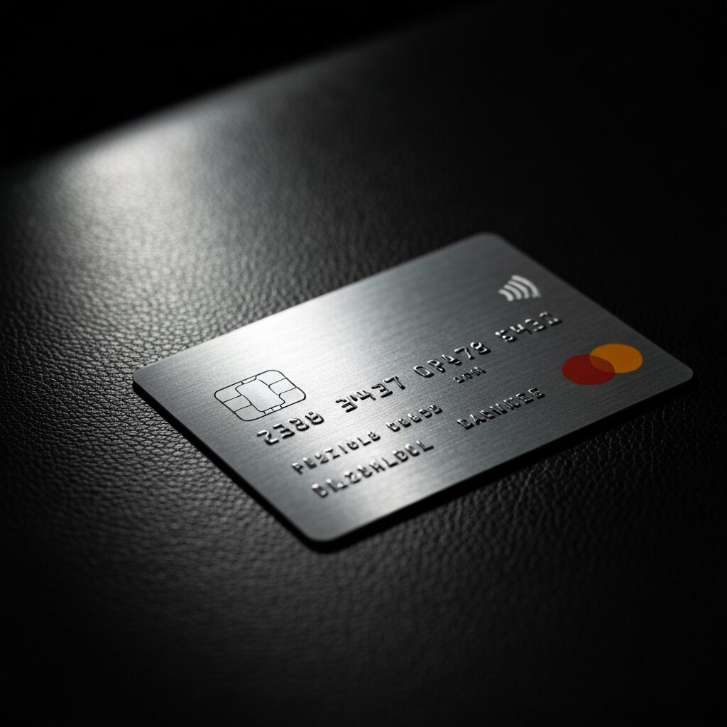 Carte bancaire premium sur un fond sombre