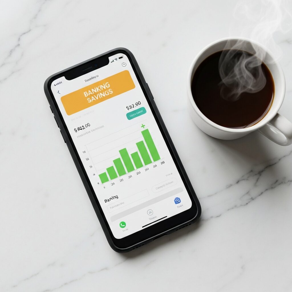 Application bancaire affichant un livret d'épargne sur smartphone