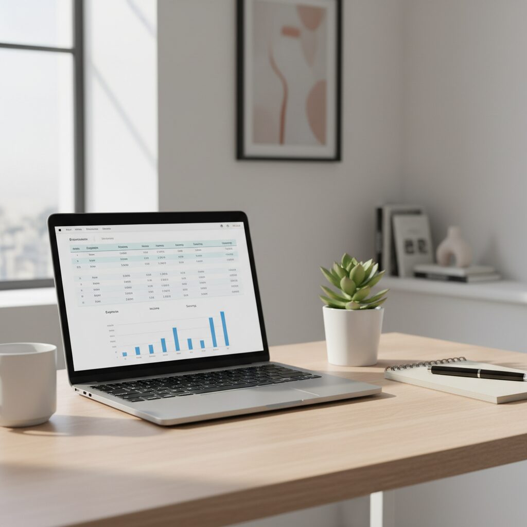 Ordinateur portable affichant un comparatif de placements financiers