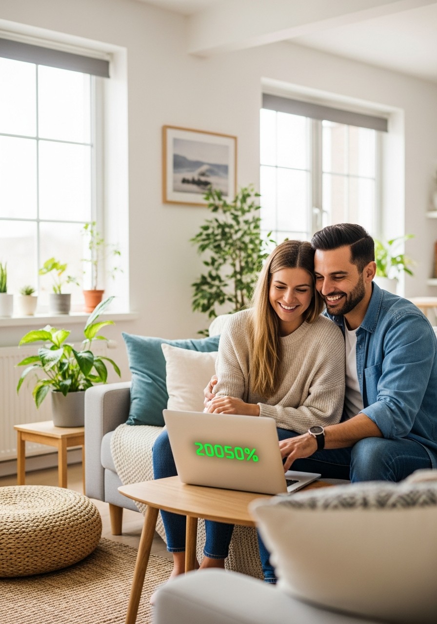 Couple planifiant leurs finances sur un ordinateur portable