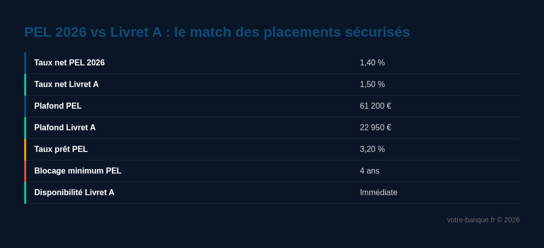 PEL 2026 vs Livret A : le match des placements sécurisés
