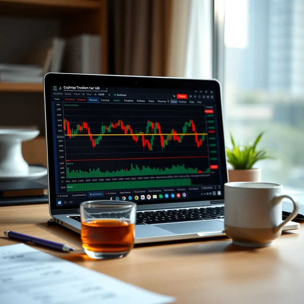 Suivi des performances du marché actions indien sur un écran de trading