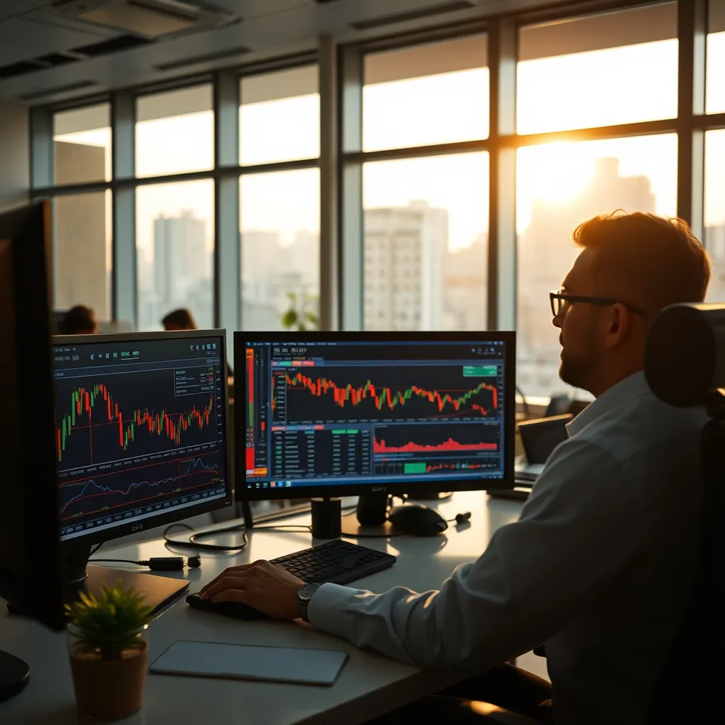 Analyse des données du marché indien sur écran de trading professionnel