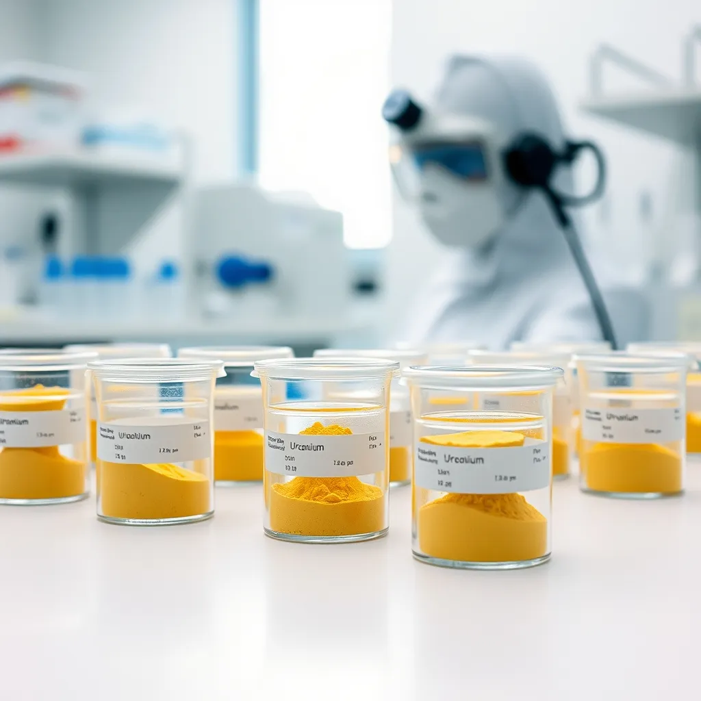 Le yellowcake, concentré d'uranium, est la forme sous laquelle la matière première est échangée sur les marchés