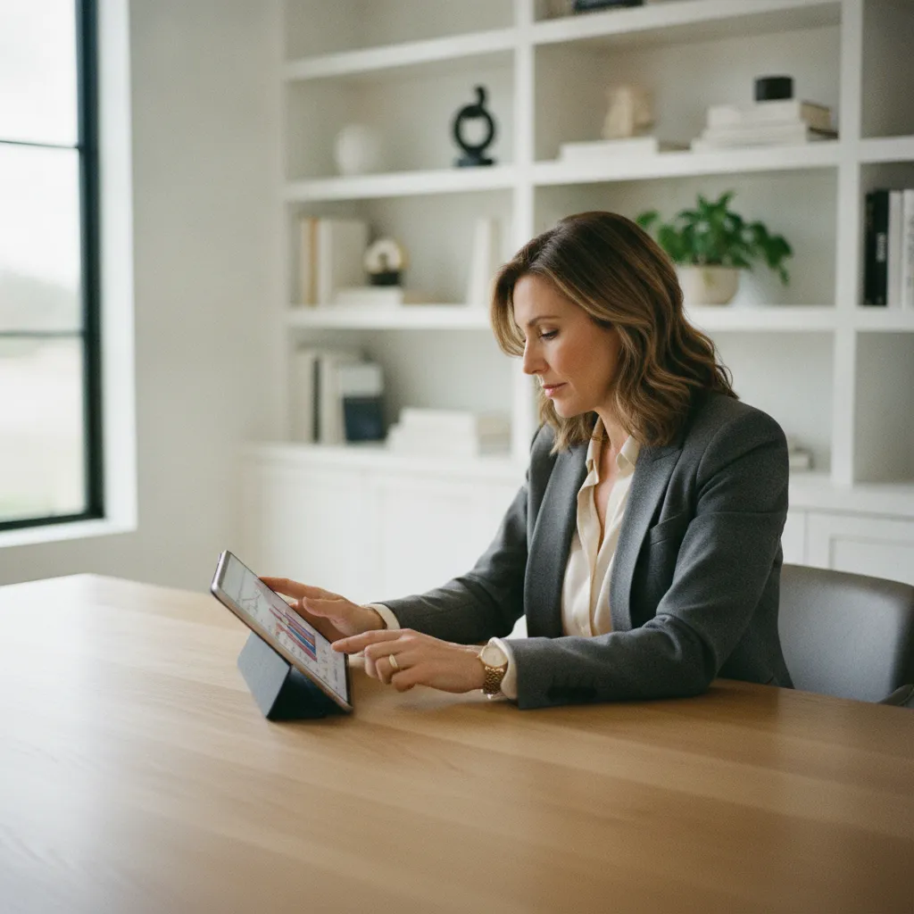 Suivi de l'évolution d'un placement à taux progressif sur tablette